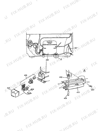 Взрыв-схема холодильника Zanussi ZAC150D - Схема узла Cooling system 017